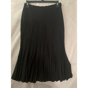 ONYX NITE WENDYE CHAITIN Black  Elastic Waist Maxi Skirt Size S (1269)